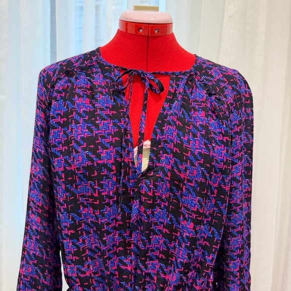 Derek Lam 100% Silk Blouse, 10 Crosby, Roused, Purple/Pink, Boho, Women’s US 6 - Picture 5 of 13